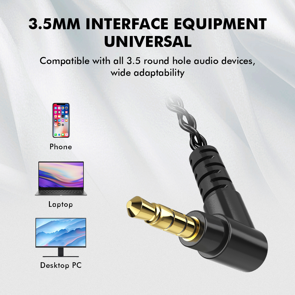 Popcorn Earphone Cable Microphone 3.5mm Plug Wire Replacement Upgrade ...