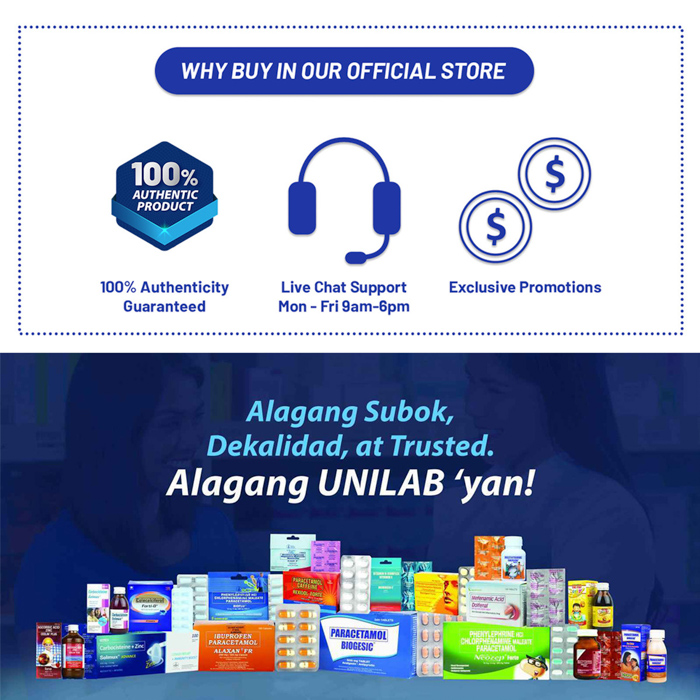 Unilab Biogesic 20 Tablets 500mg Paracetamol for Quick Relief of