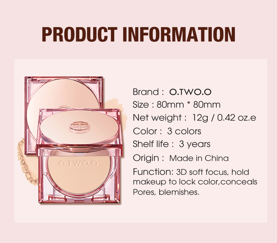 O.TWO.O Loose Powder 3 Color Long Lasting Waterproof Oil Control Face ...