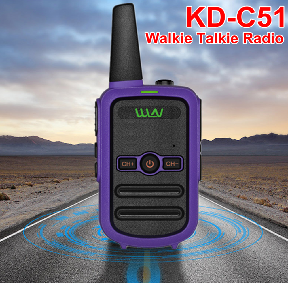 WLN KD-C51 5W 16 Channel UHF 400-470MHz Two-Way Walkie Talkie Radio ...