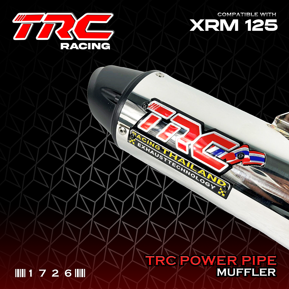 TRC Racing Honda XRM 125 Power Pipe Muffler Exhaust with Removable ...
