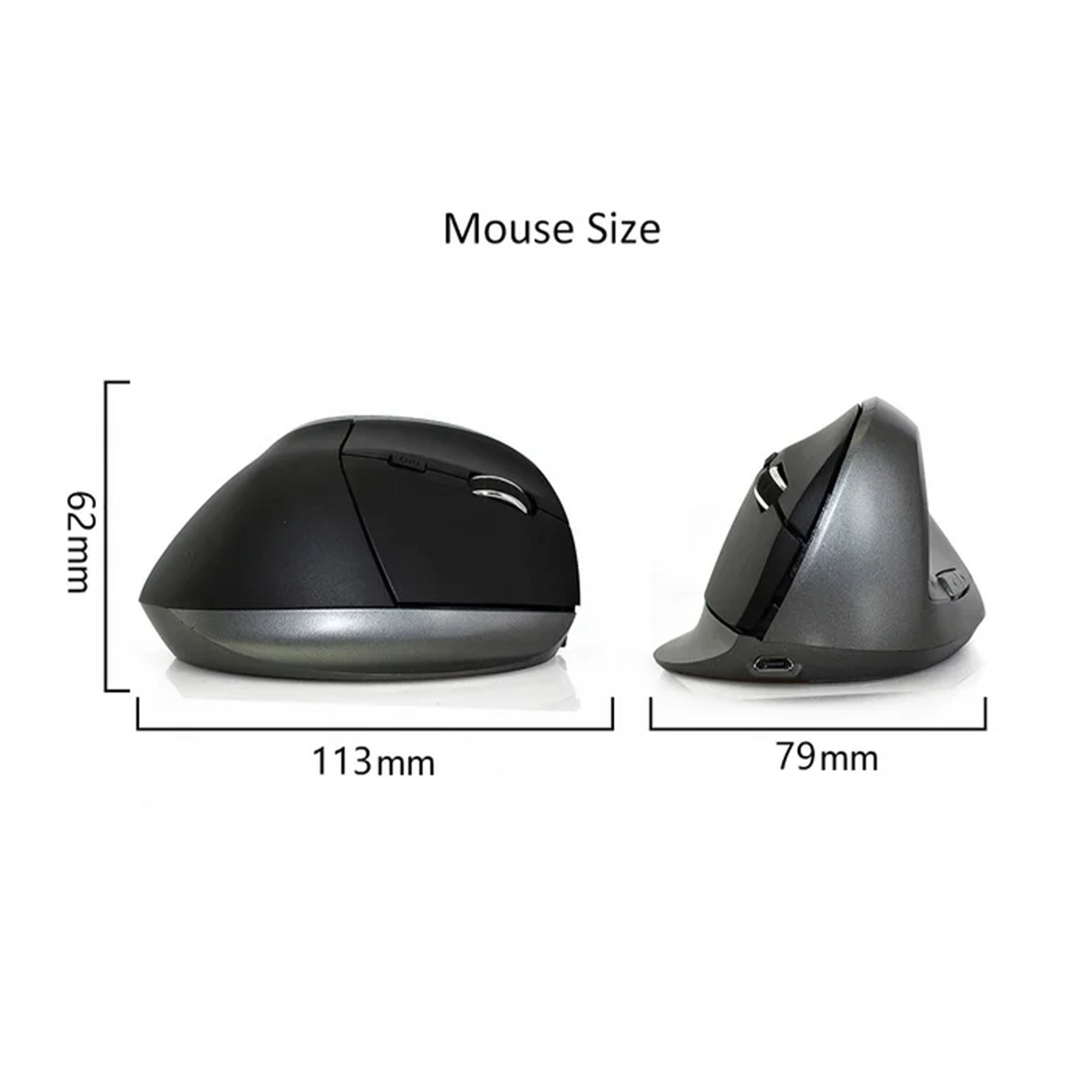 Steve Kyle BW883 Vertical Ergonomic Wireless Mouse For Computer Laptop ...