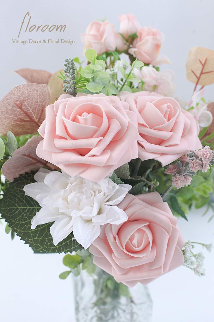 Rose Artificial Flowers Head PE Foam Fake Flowers Bride Bouquet For ...