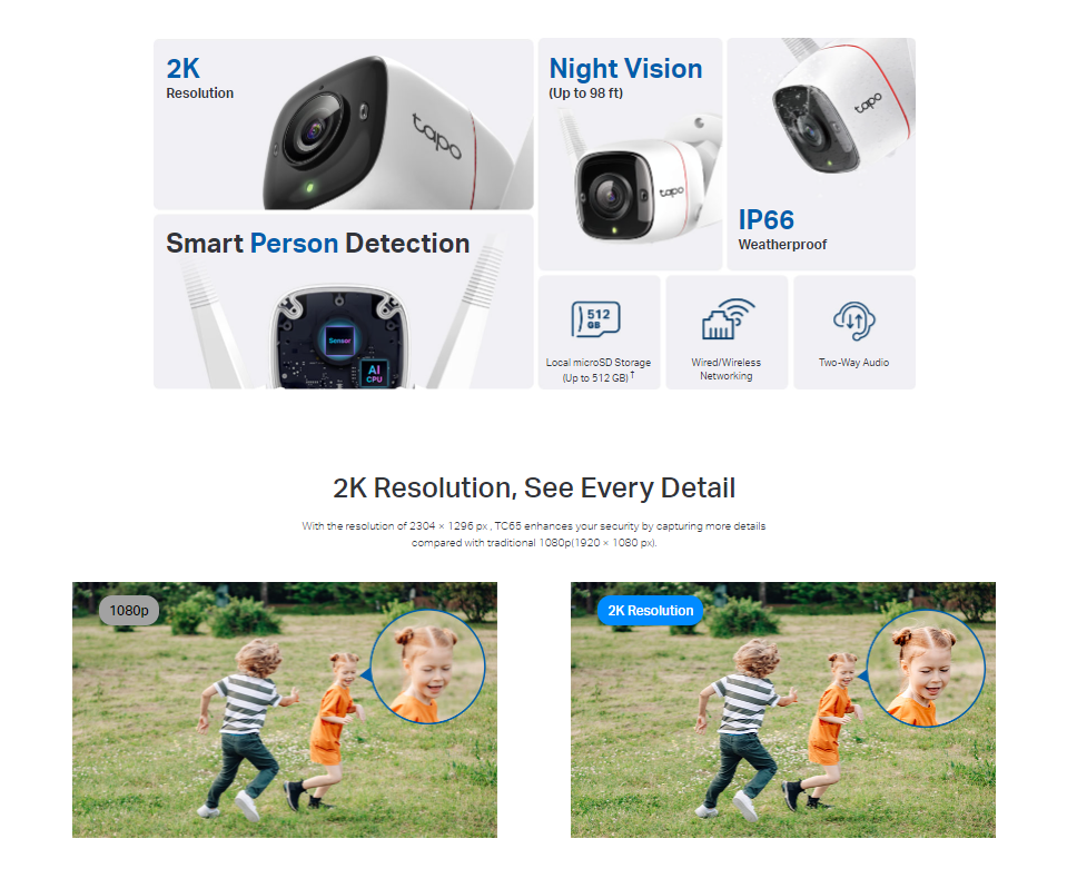 TP-Link Tapo TC65 Home Outdoor Security Wi-Fi Camera | Shopee Philippines