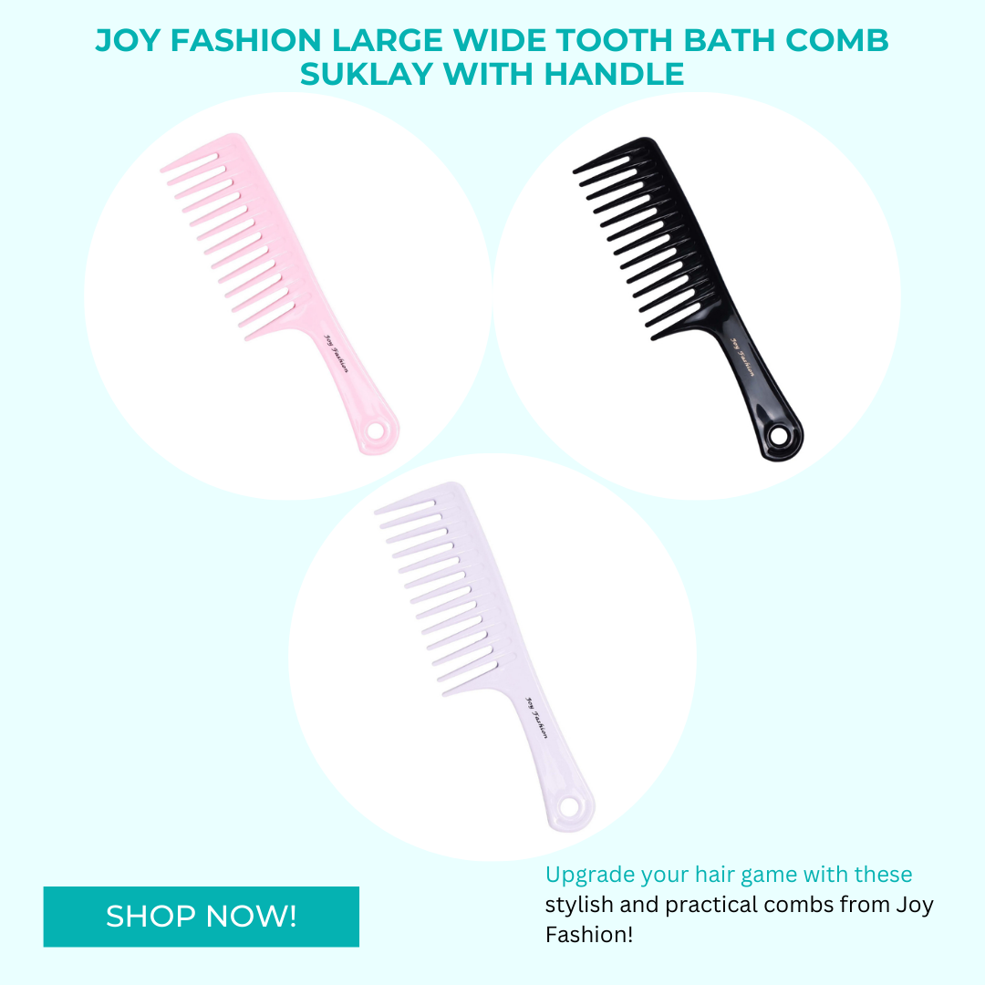 Joy Fashion Large Wide Tooth Bath Comb Suklay With Handle | Shopee ...