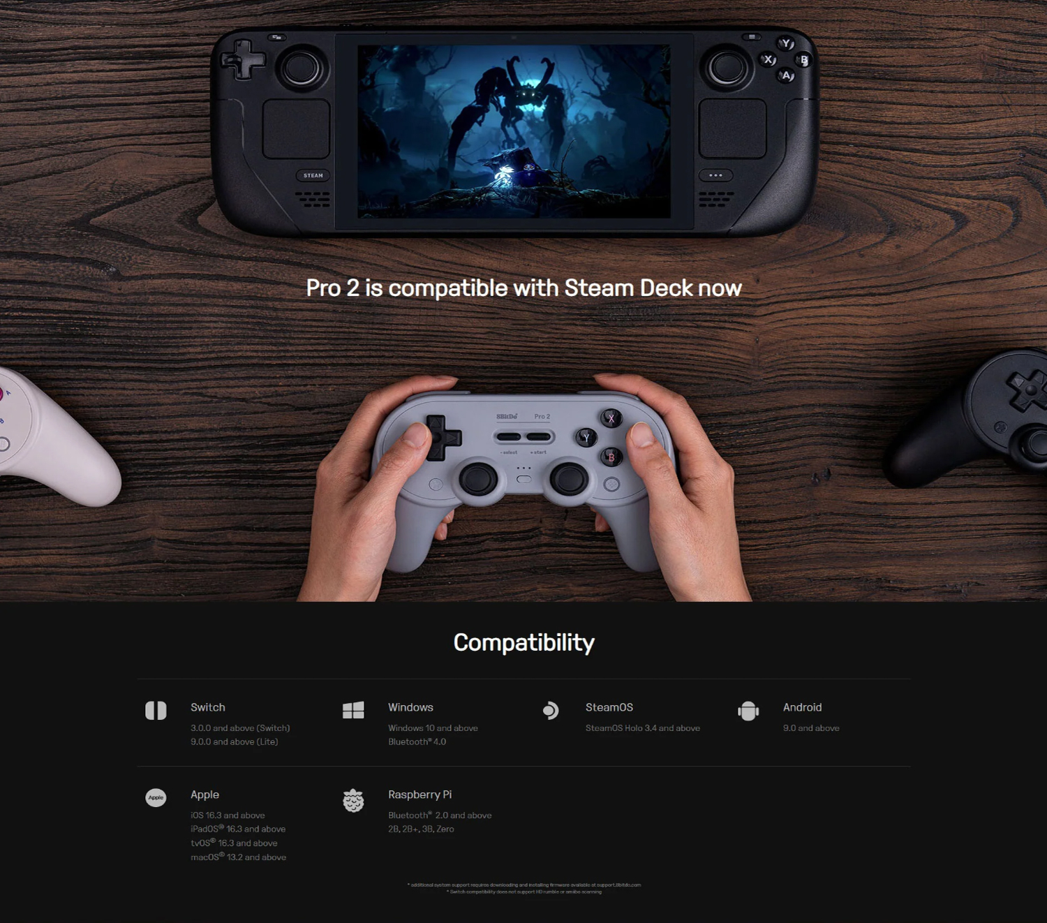 8bitdo Pro 2 Bluetooth Gamepad Hall Edition (Switch/Windows/Apple/MacOS ...