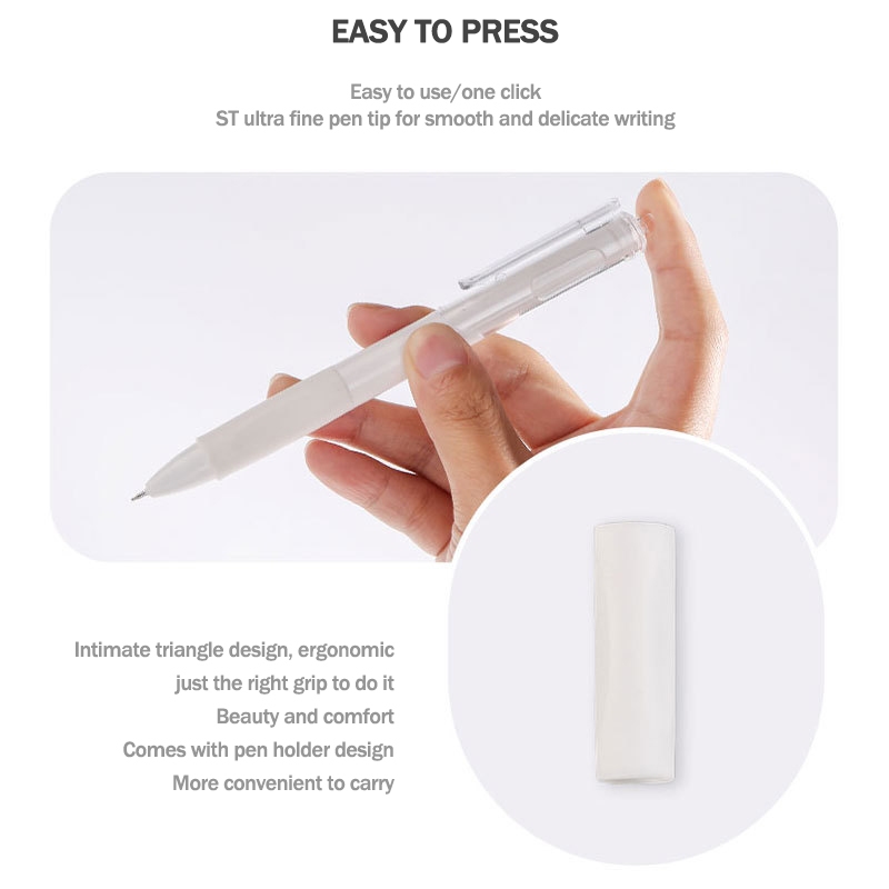 5PCS Gel Pen 0.5MM Black Ink Signature Pen Writing Ballpoint Pen ST ...