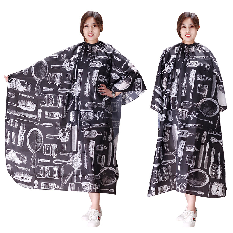 Multi-Purpose Salon Print Bib Retro Style Breathable Hair Cloths ...