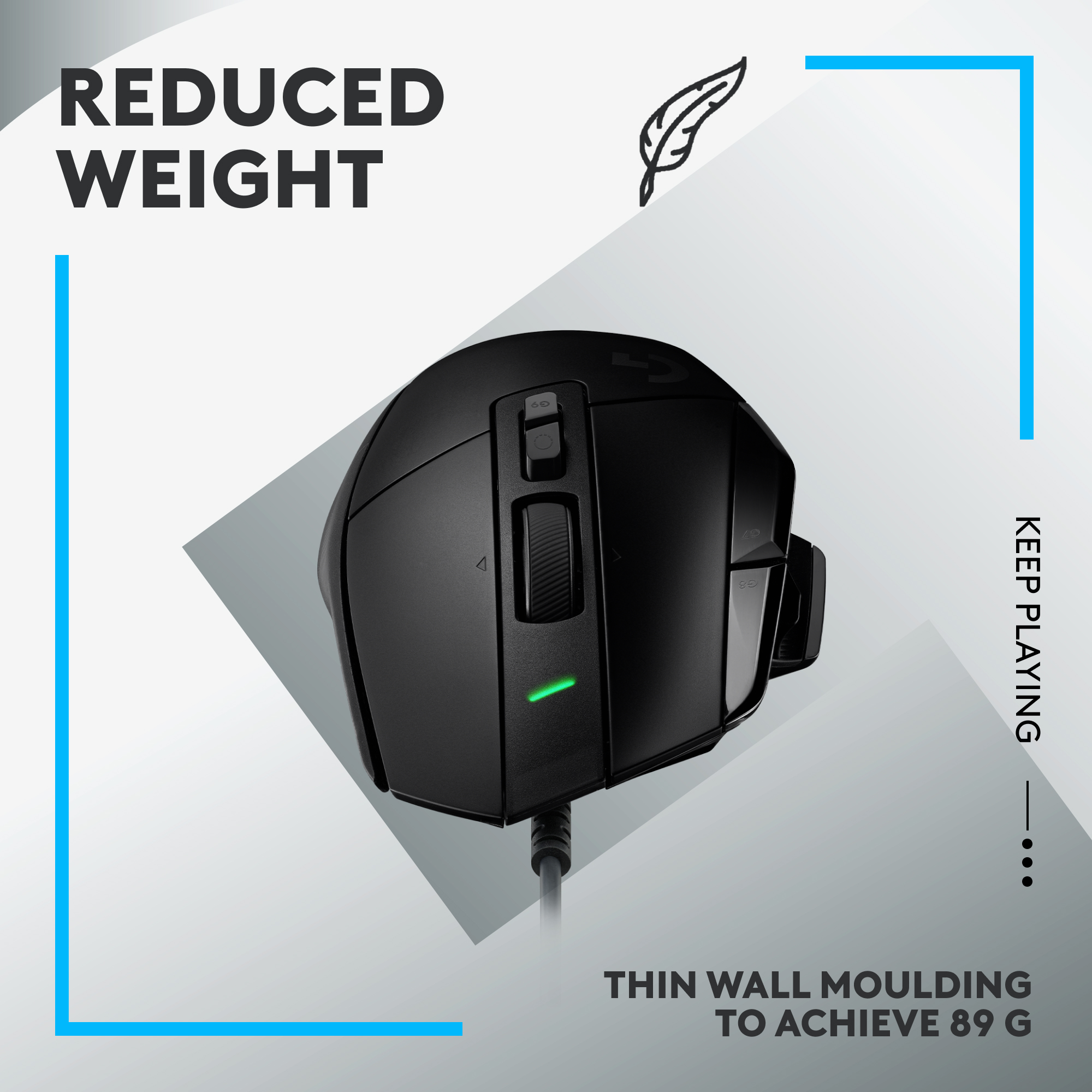 Logitech Gaming Mouse G502 X LIGHTFORCE Wired Hero 25K Sensor ...