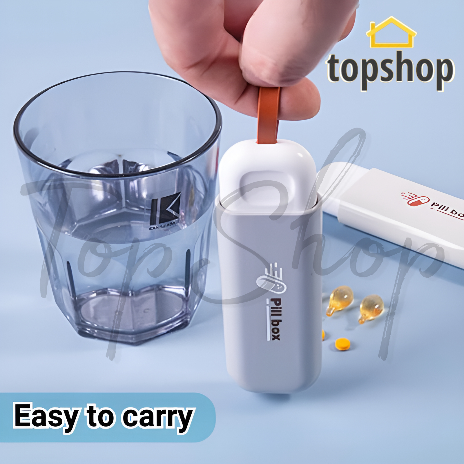 TOPSHOP 1pc Small Pill Box Portable Mini Tablet Dispensing Box ...