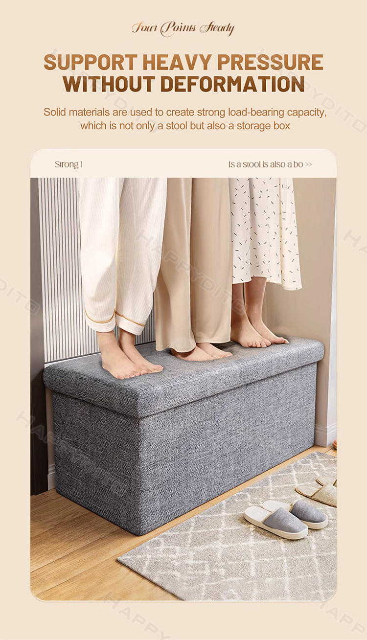 Ottoman Sofa Storage Box Storage stool Foldable Chair Storage Stool ...