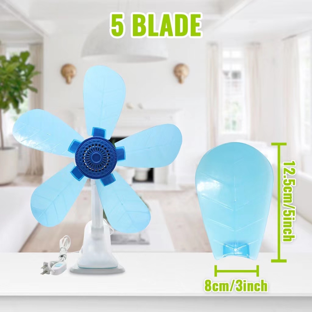 Original HTM Clip Fan 5 Blades Mini Home Electricfan Portable Desk ...