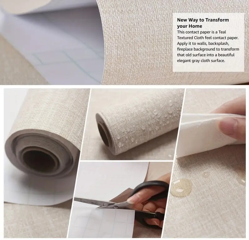 BHW Wallpaper Self Adhesive Wallpaper Plain Color PVC Waterproof Wall ...