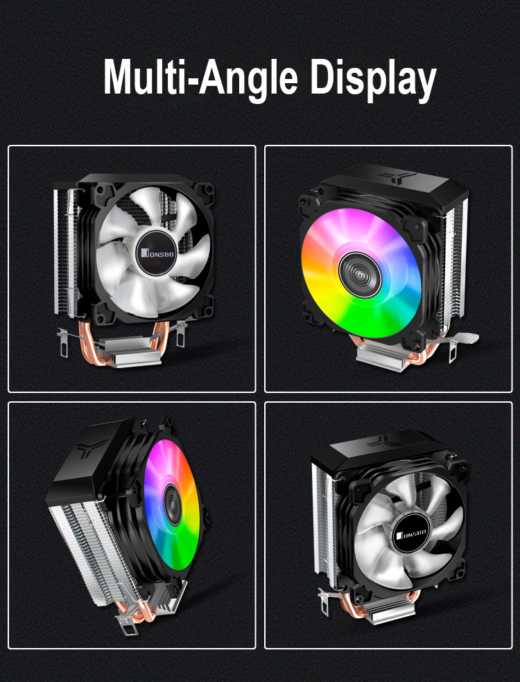 Jonsbo CR1200E Tower RGB CPU Cooler Fan 4 Heatpipes PWM 3Pin Cooling ...