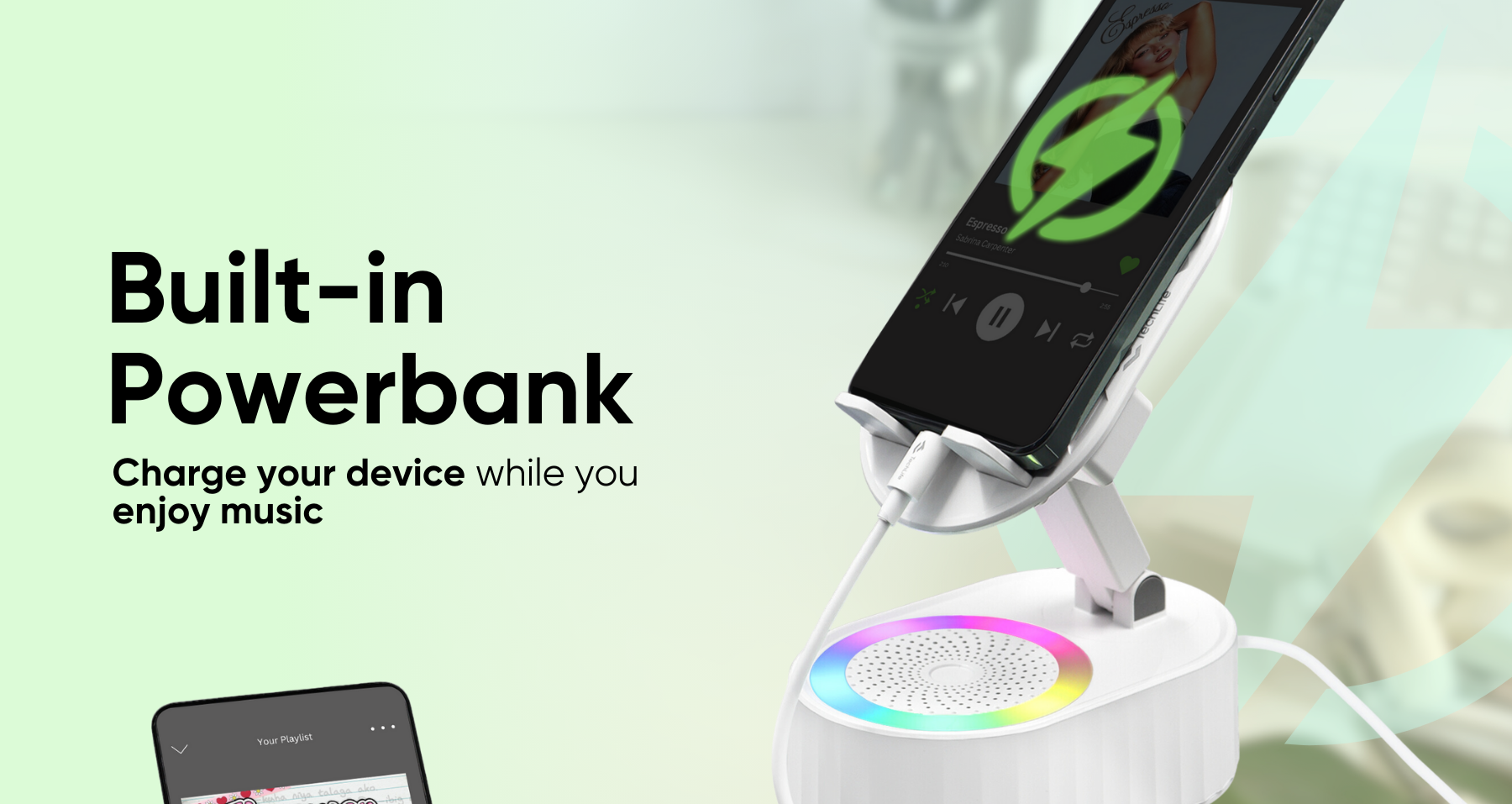 TechLife Bluetooth Sensor Speaker | Built-in Powerbank | 5W Audio ...