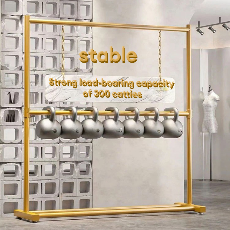 Golden Hanger Clothes Rack Double Layer Metal Clothes Hanger Drying ...