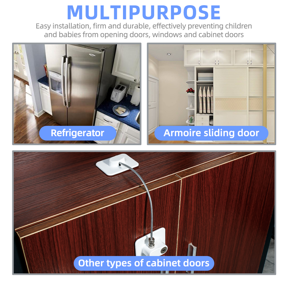 Mini Child Refrigerator Lock with Keys & Strong Adhesive for Cabinet ...