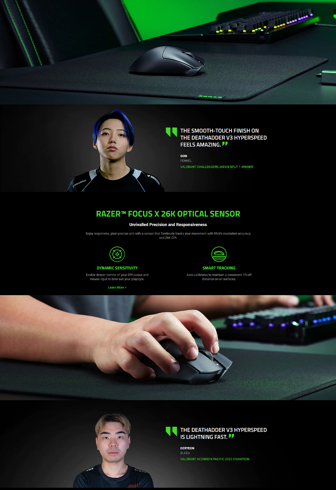Razer DeathAdder V3 HyperSpeed - Wireless Esports Gaming Mouse | Shopee ...