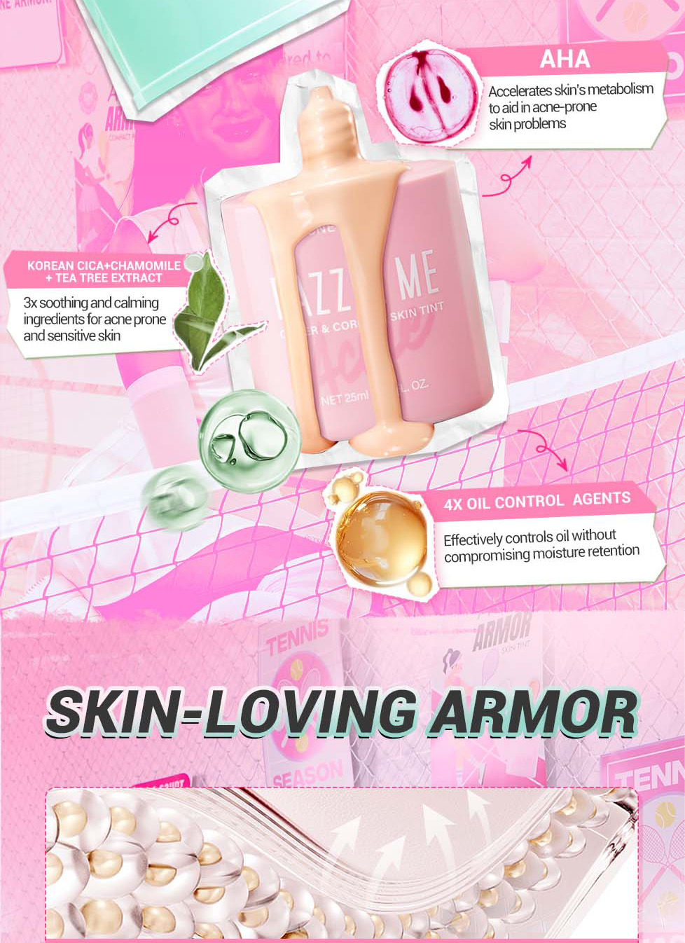  bestseller dazzle me acne armor cover correct skin tint spf35 pa 