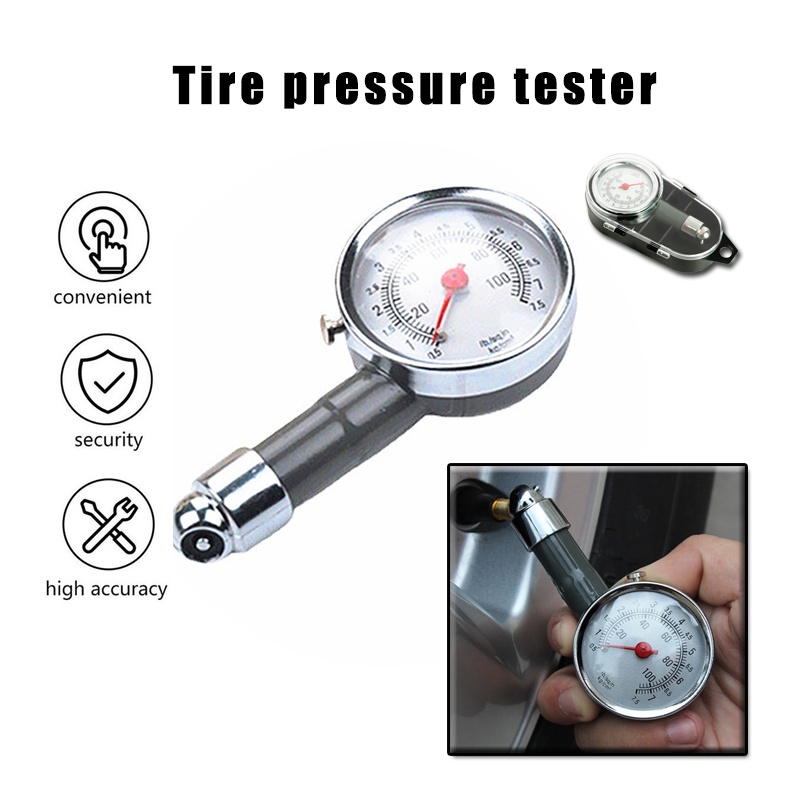 Portable Car Truck Tyre Tire Air Pressure Gauge Meter Tester Motorcycle ...