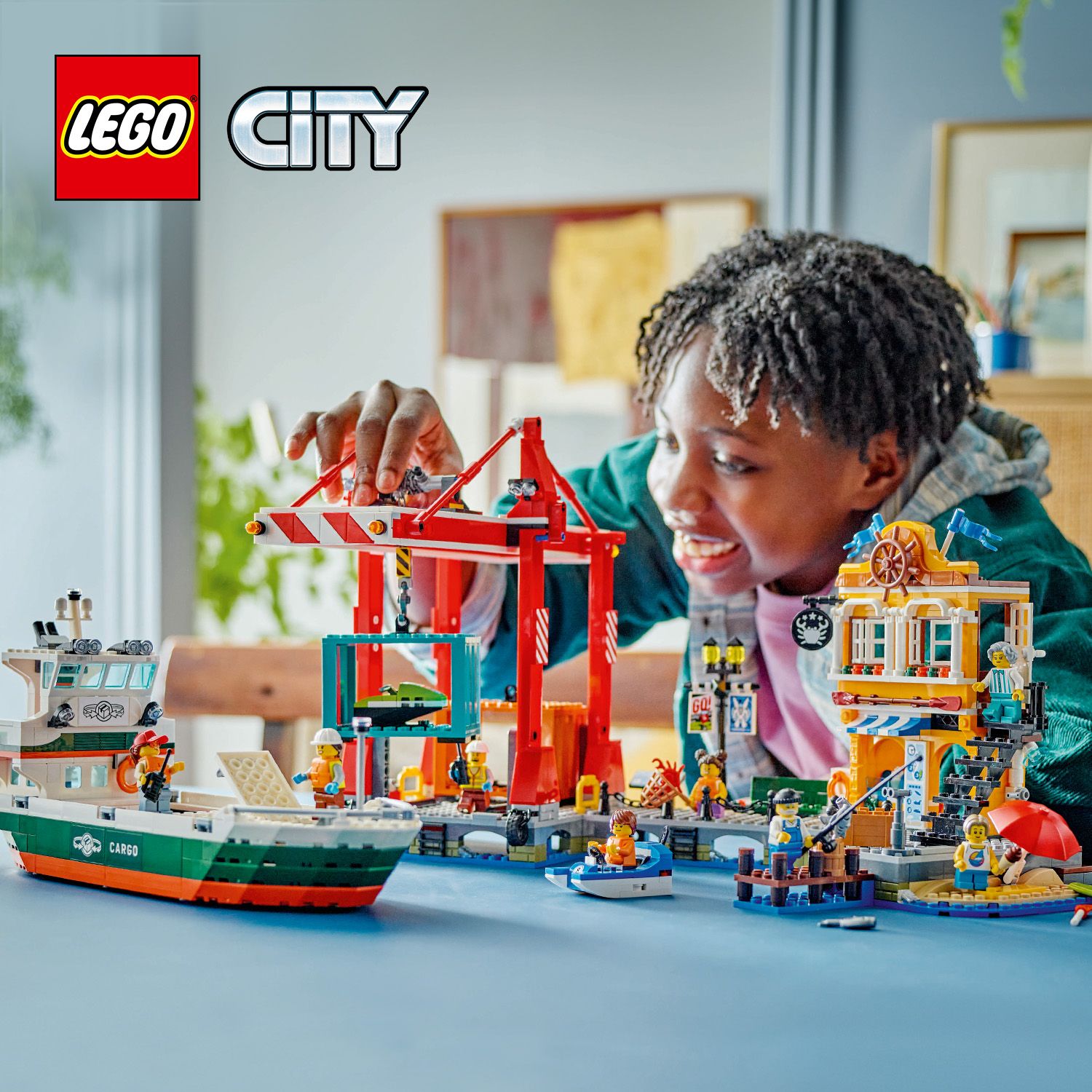 LEGO City 60422 Seaside Harbour with Cargo Ship (1226 Pieces) | Shopee ...