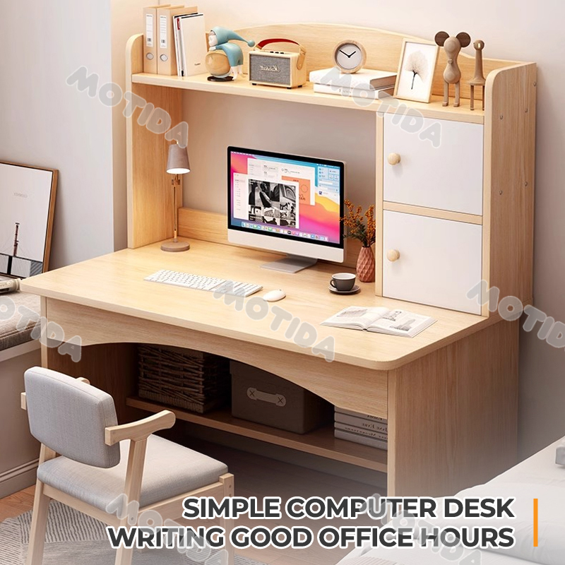 Study Table With Drawer Computer Table Desktop Home desk bookcase ...