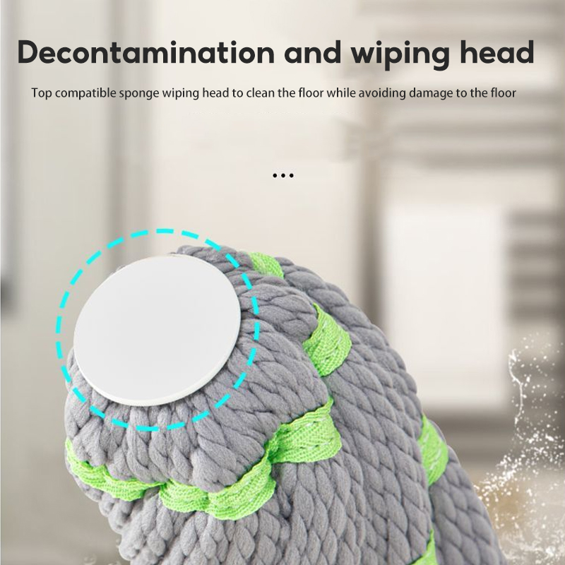 CHIT 360° Rotating Spin Mop Hand-Free Wash Floor Mop Absorbs Water And ...