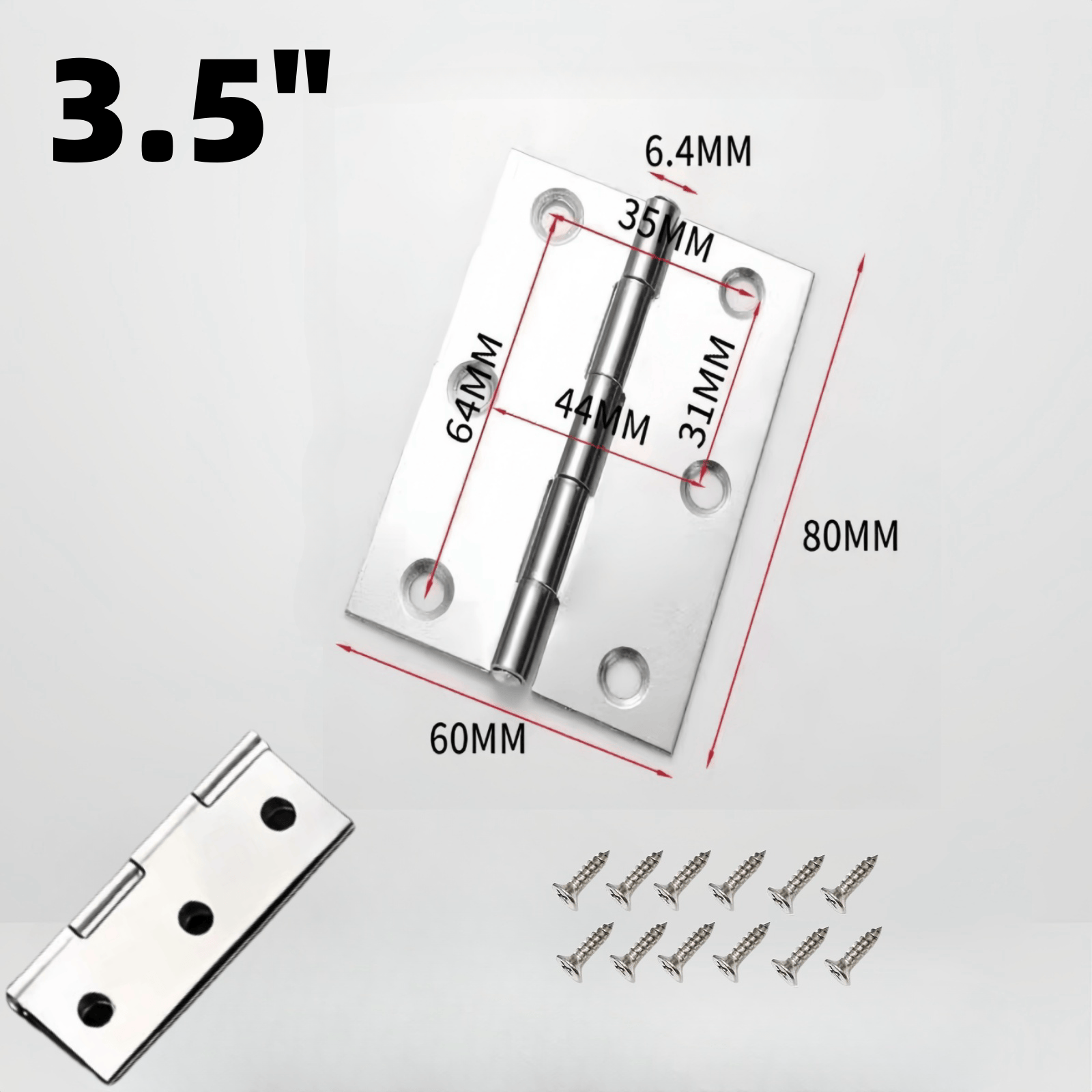 (2PCS)SANAPO 304 stainless hinges. kitchen, drawer, door, box, case ...