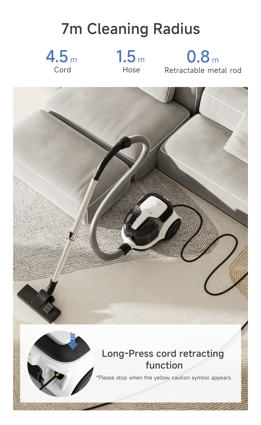 Simplus Vacuum Cleaner 22000pa Ultra-Powerful Suction 1.2L Large Dust ...