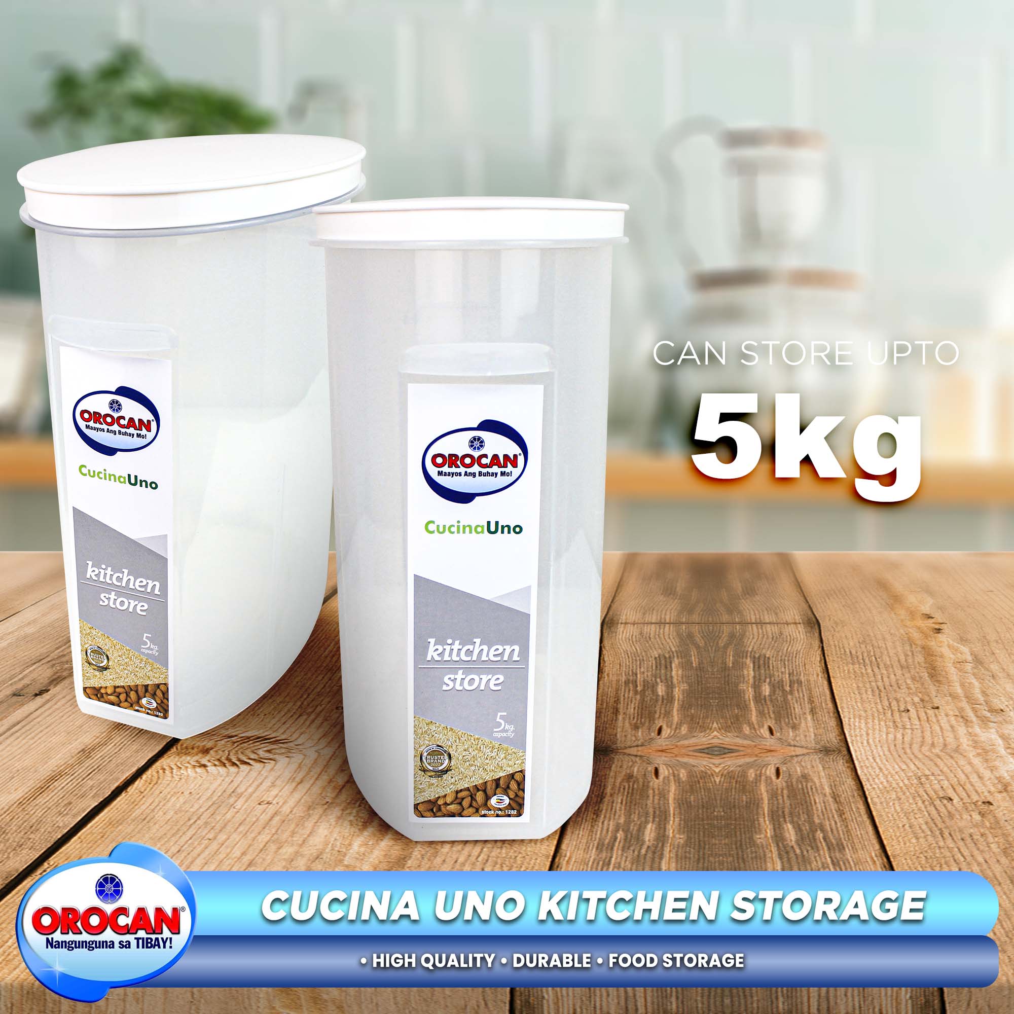 OROCAN Rice Box Food Dispenser Kitchen Storage Cucina Uno 5kg | Shopee ...