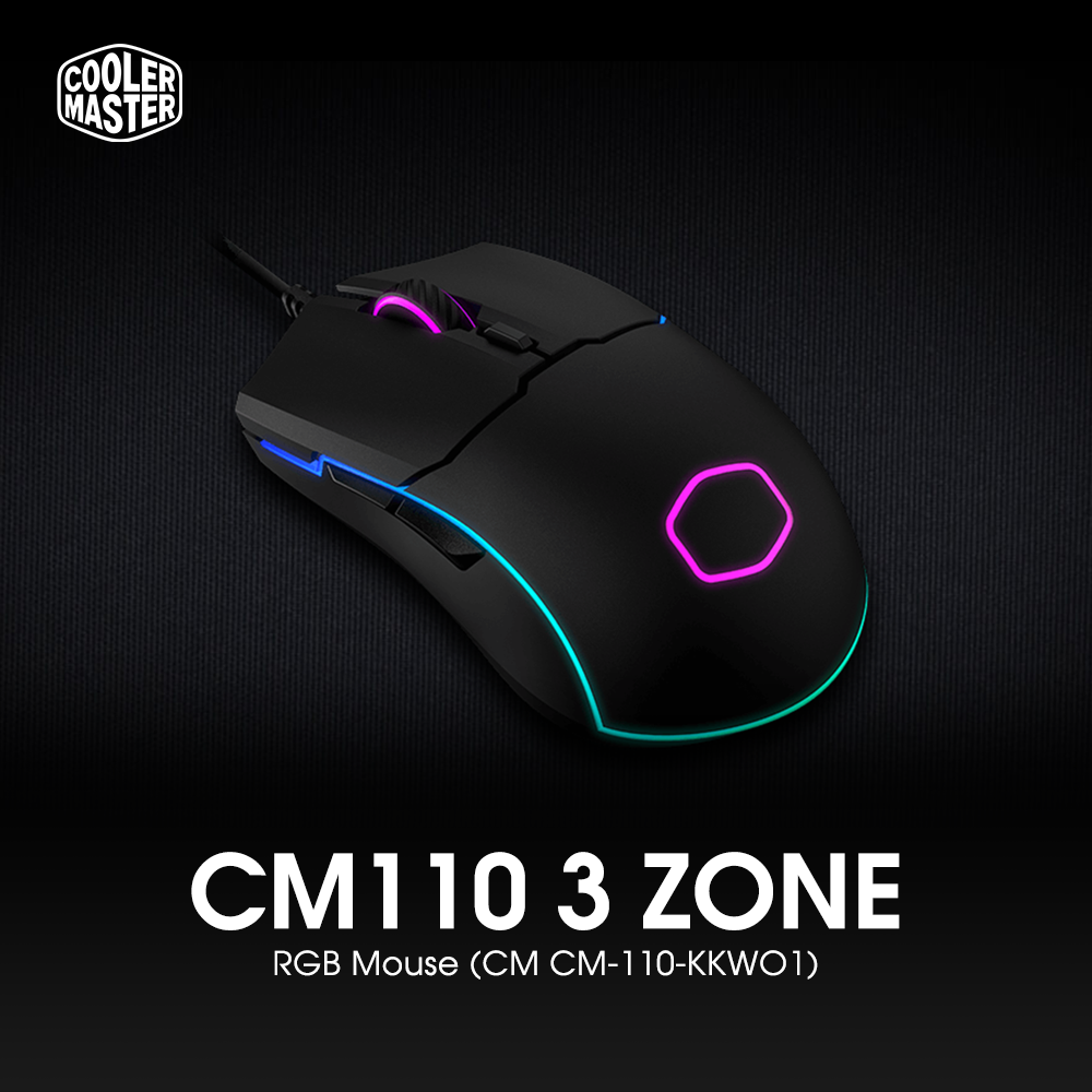 EasyPC| COOLERMASTER CM110 3 zone wired gaming mouse| RGB| CM CM-110 ...