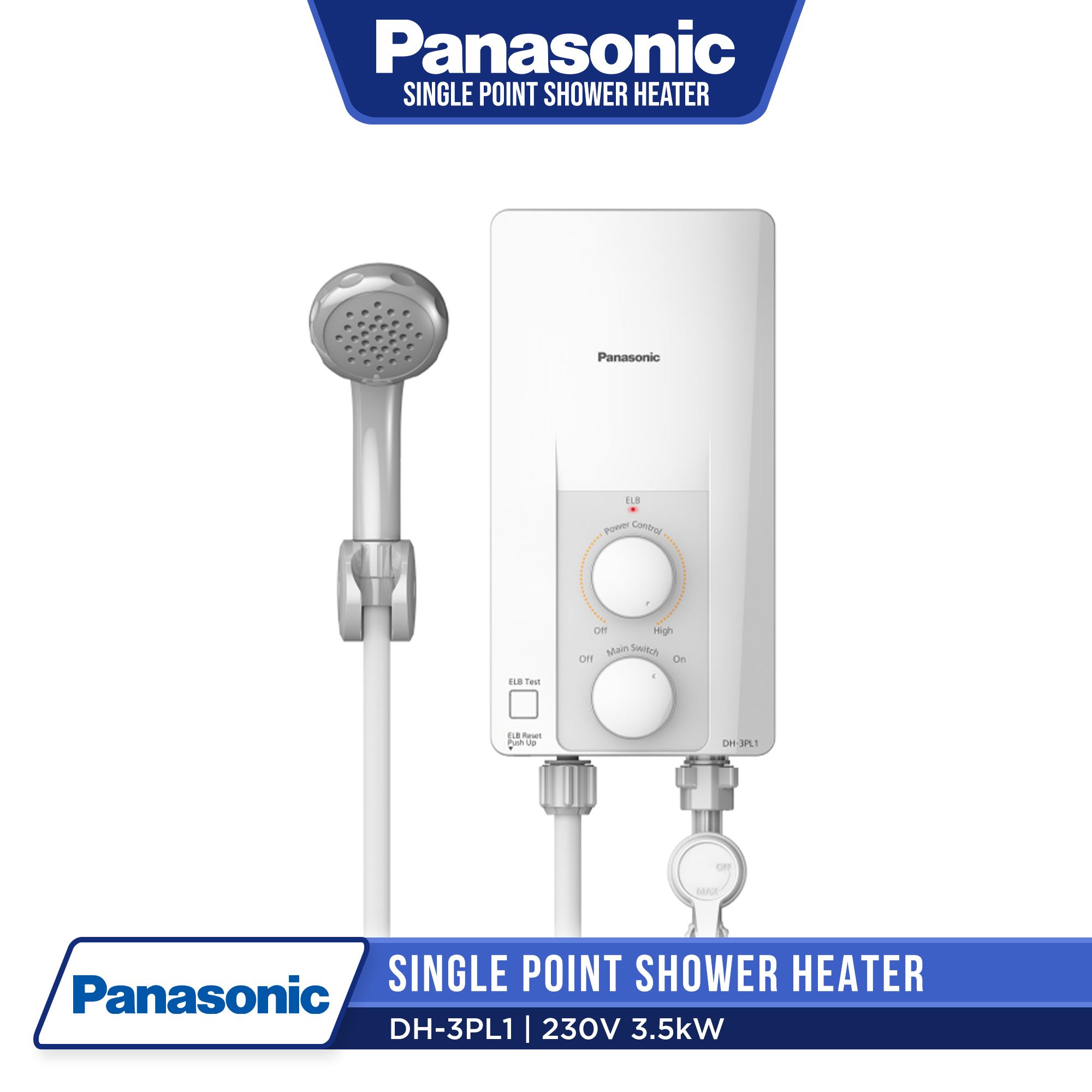 Panasonic Water Heater Shower Heater Single Point 3.5KW | Shopee Philippines