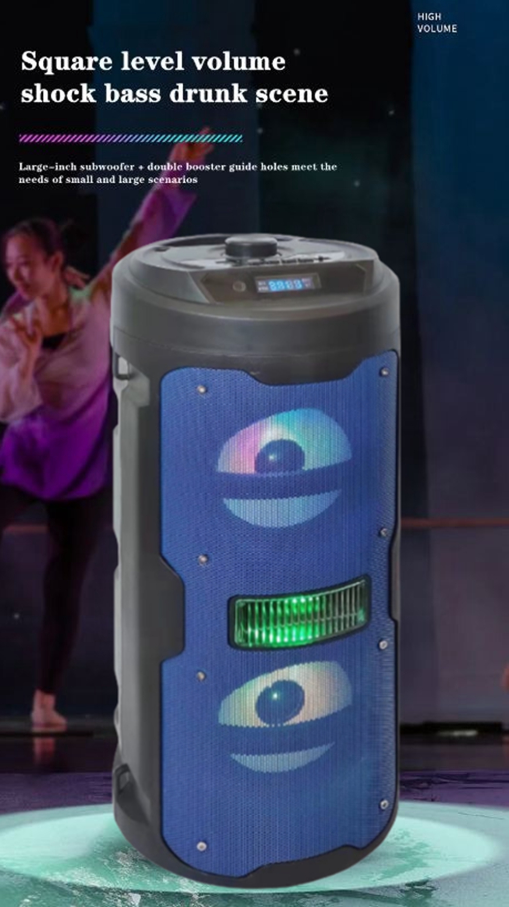 SK1201 1039 Wireless Portable BIG Karaoke Stereo Bluetooth Speaker