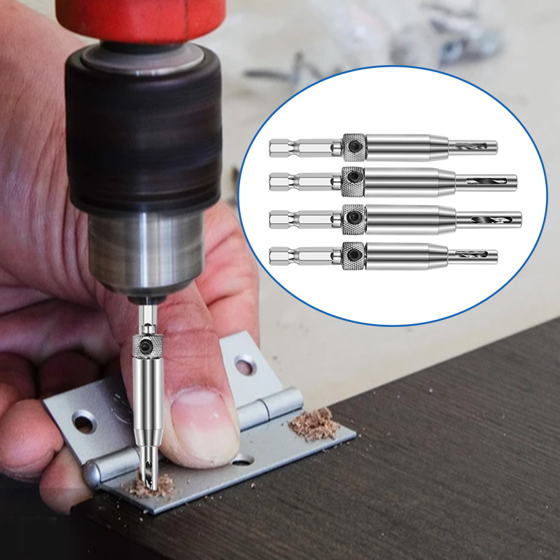 Drill Bit Set Hole Puncher Hinge Tapper For Doors Self Centering ...