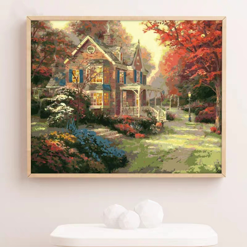 Digital Oil Paint By Numbers 40*50/30*40cm Canvas Frame Number Painting ...
