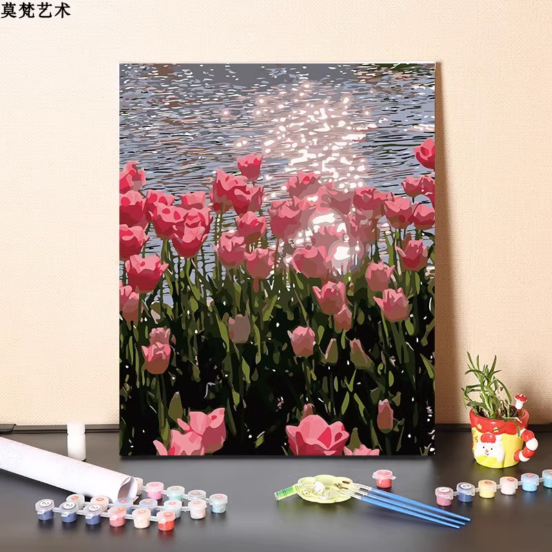 Digital Oil Paint By Numbers 40*50/30*40cm Canvas Frame Number Painting ...