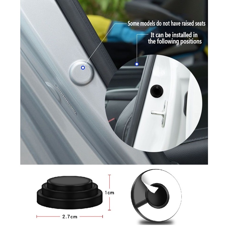 SZYYQ 30 PCS Car Door Shock Absorber, Universal Car Door Protection Sticker With Anti-Collision