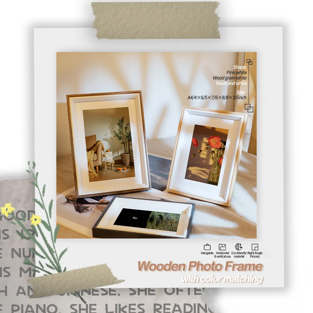 Wooden Picture Frame Desk Photo Frame Decor Home Decor Picture Frame ...