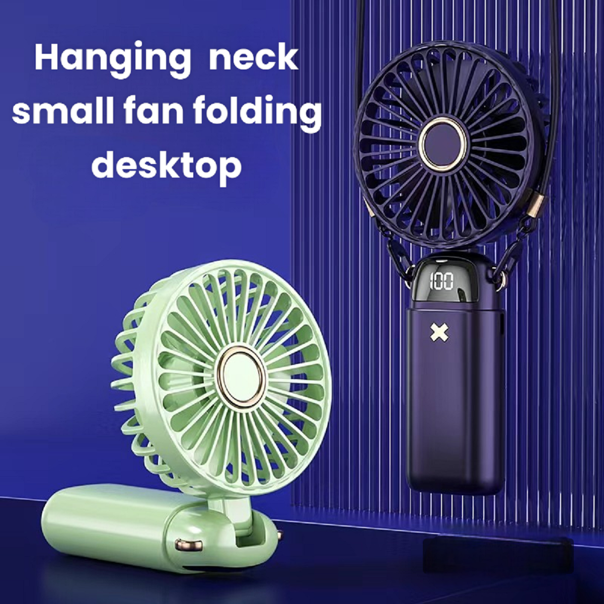 Avinas Portable LED Digital Display Mini Fan USB Rechargeable 5 Speed ...