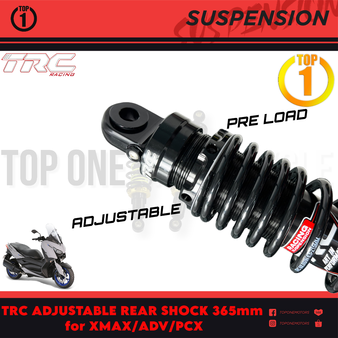 TOP1 PH TRC AI-TECH SERIES ADJUSTABLE REAR SHOCK 365mm for XMAX/ADV/PCX ...