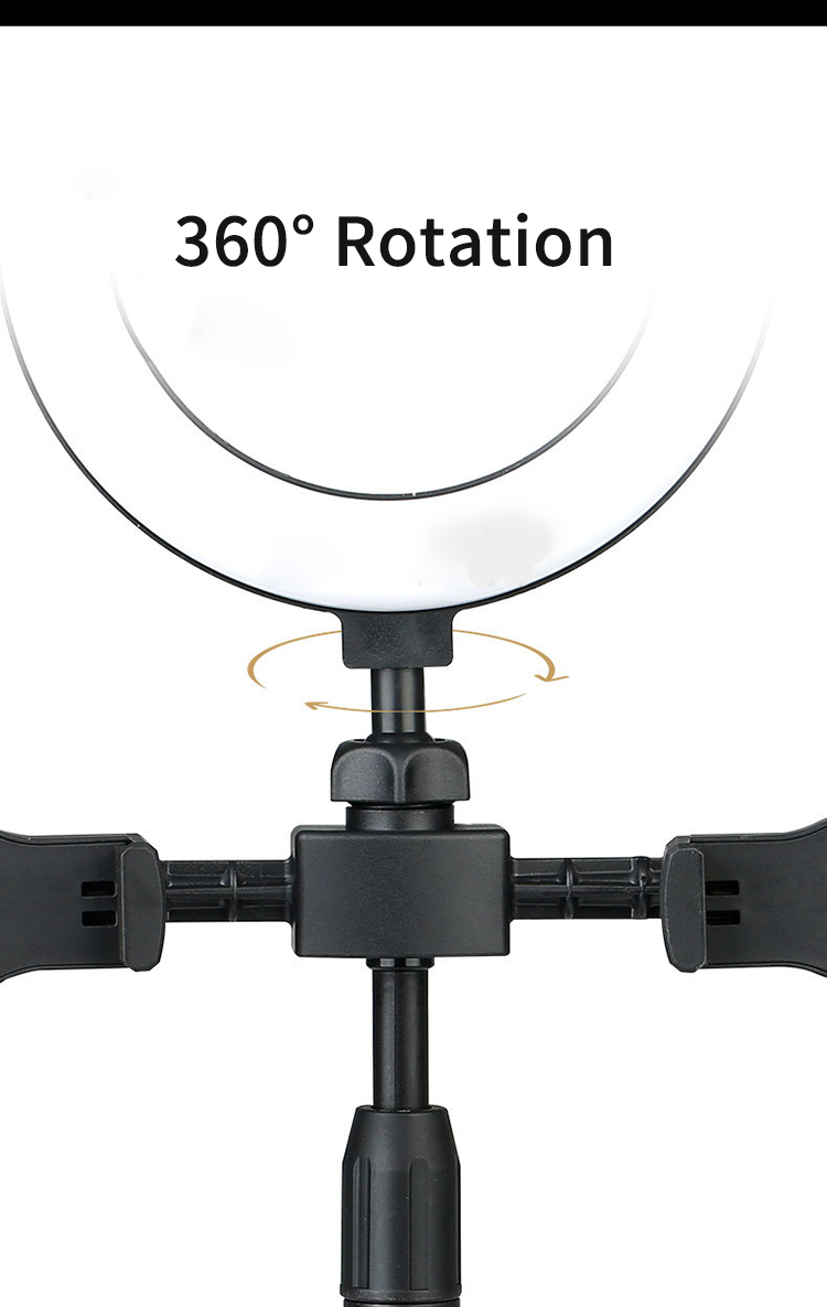 6 Inch Dual-position Ring Light With Stand Portable Used For Live ...