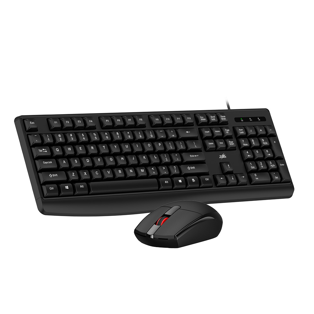 Zeus Office / School Keyboard And Mouse USB Wired Office Desktop Laptop ...