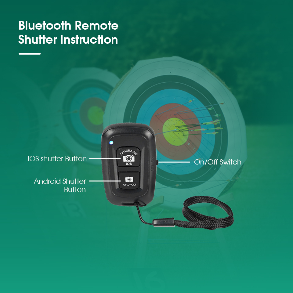 Popcorn Mini Selfie Wireless Bluetooth Remote Shutter Controller Camera ...