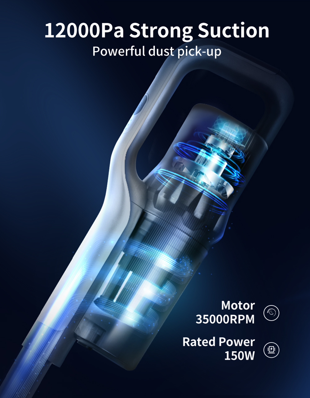 Simplus Cordless Vacuum Cleaner for Home Bed Sofa Car Hand-Held ...
