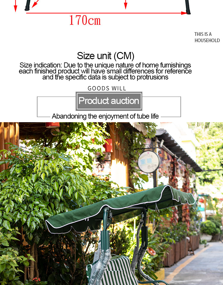 Three-person outdoor rocking chair home outdoor swing rocking chair ...