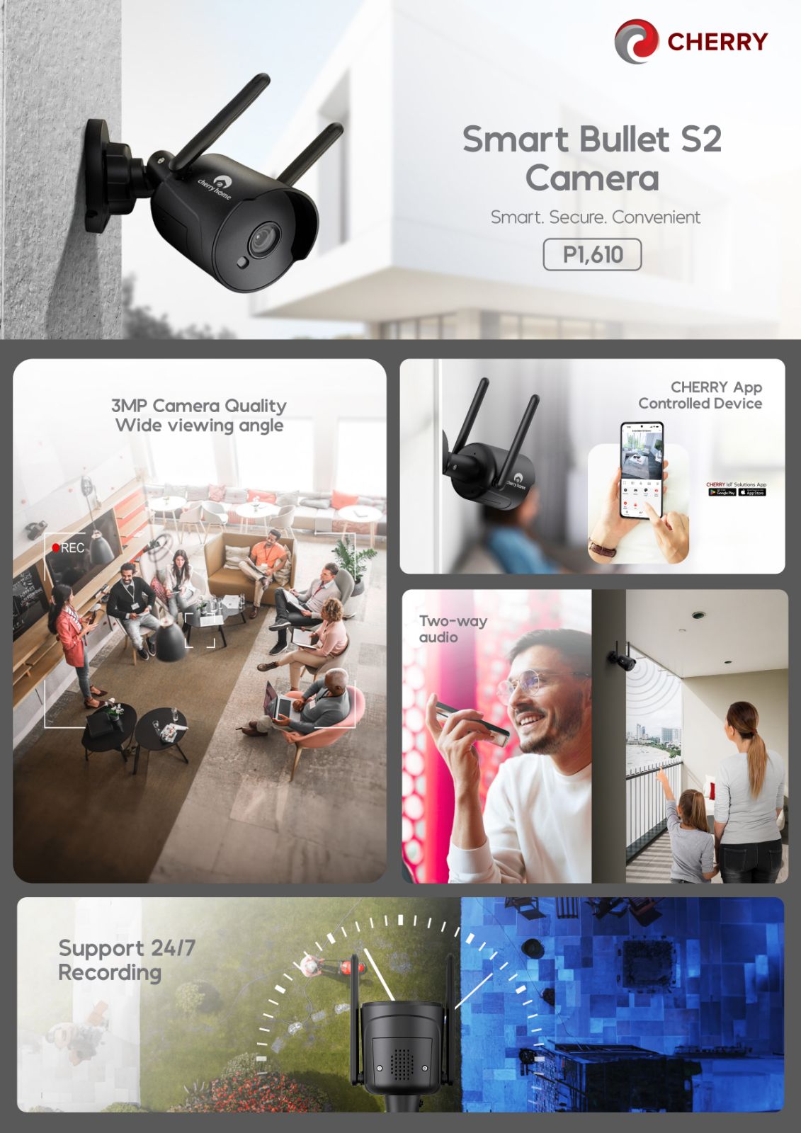 CHERRY Smart Bullet S2 Camera | Shopee Philippines