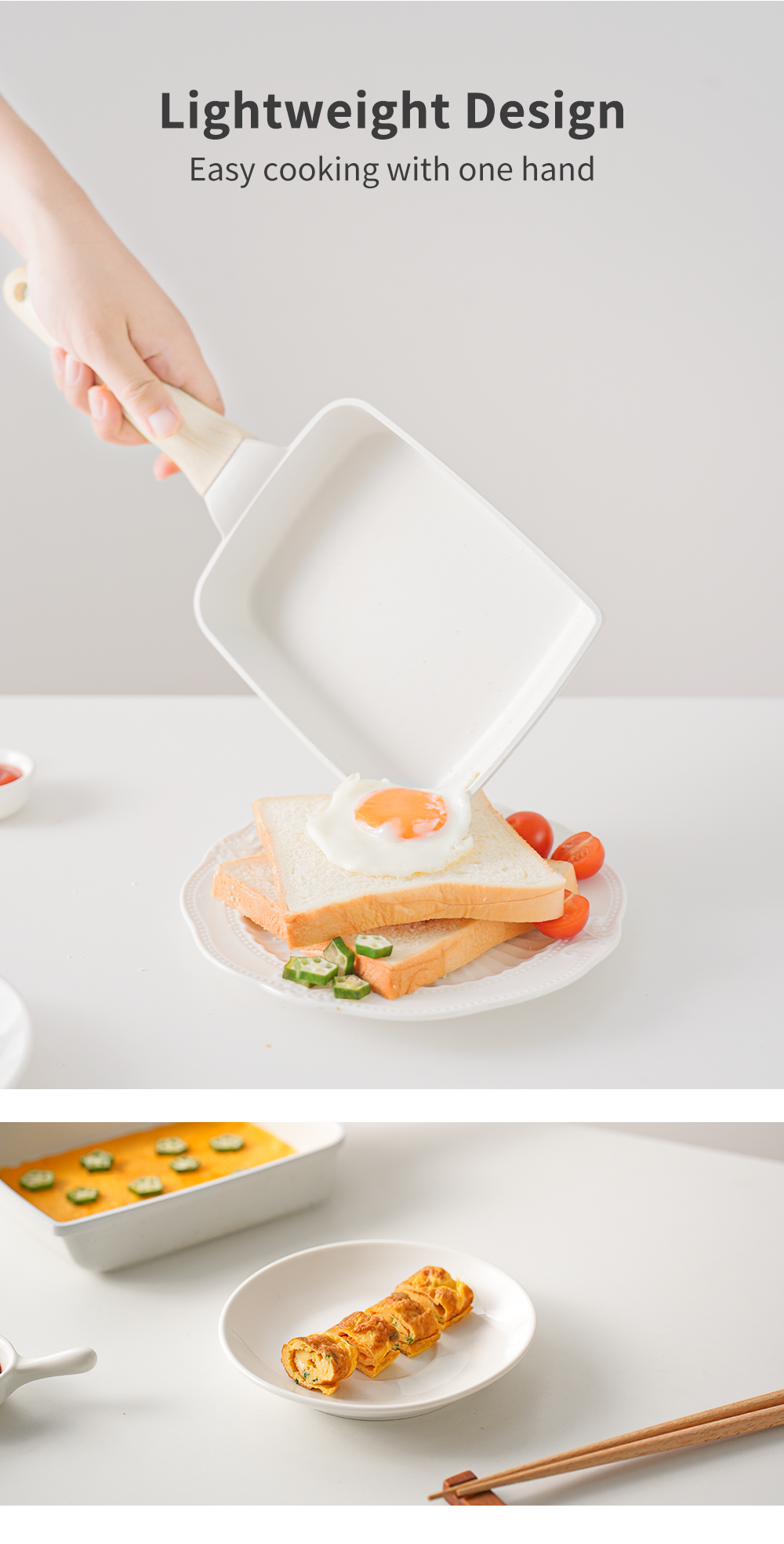 SimplusxINSSA Pan Non-stick Breakfast Pan Die-casting Aluminum Pan PFOA ...