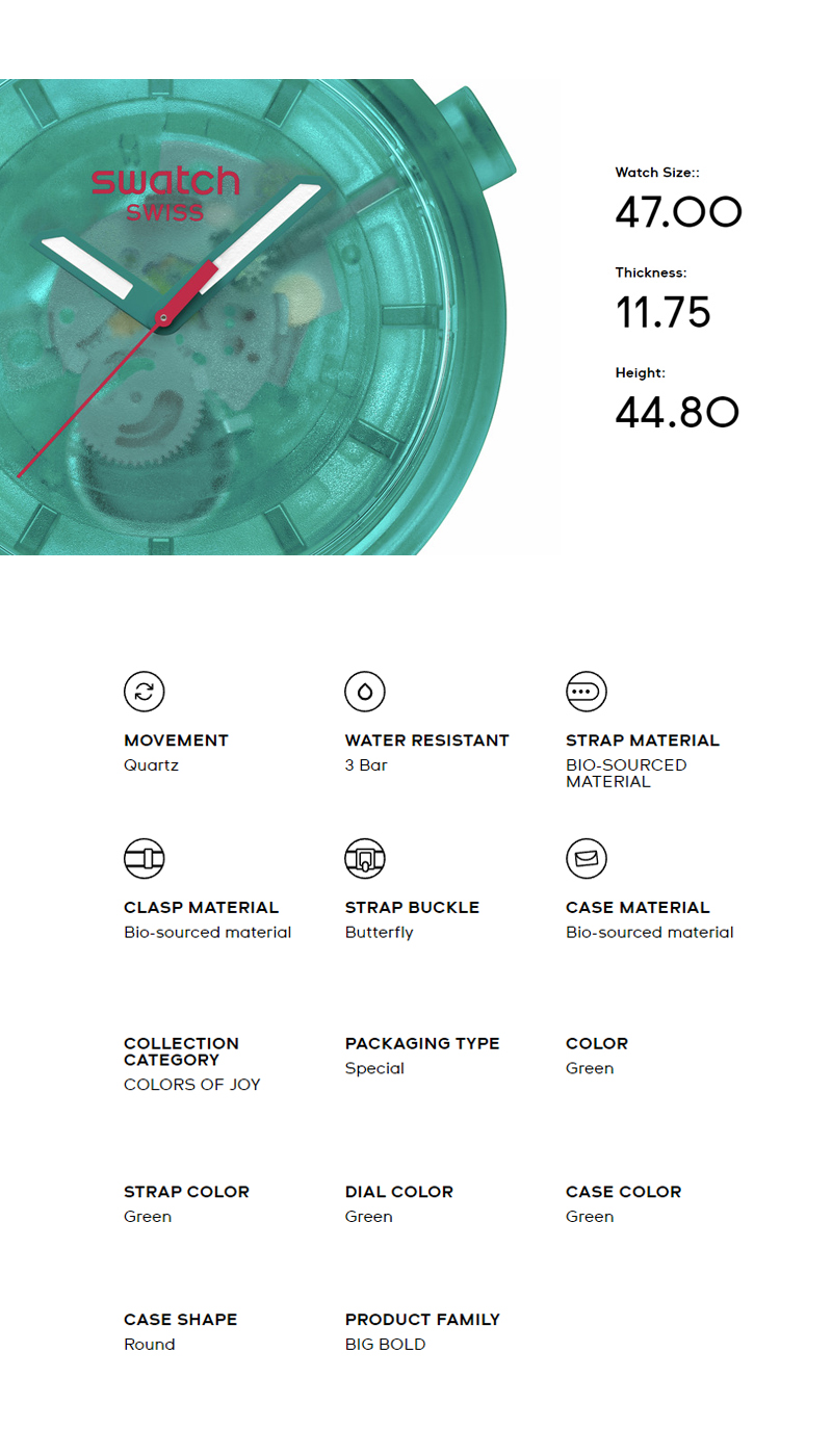 Swatch Big Bold Colors of Joy TURQUOISE JOY SB05L101