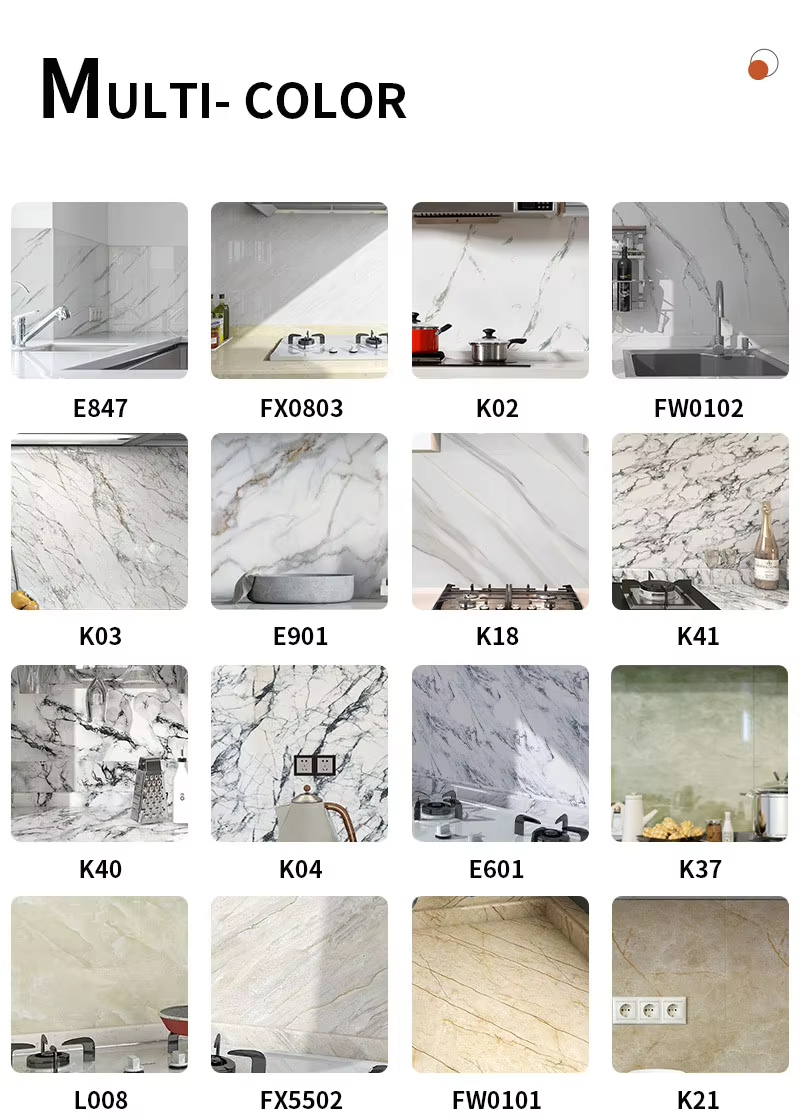 Waterproof Kitchen Sticker Oilproof Marble Design Wallpaper for Sink ...