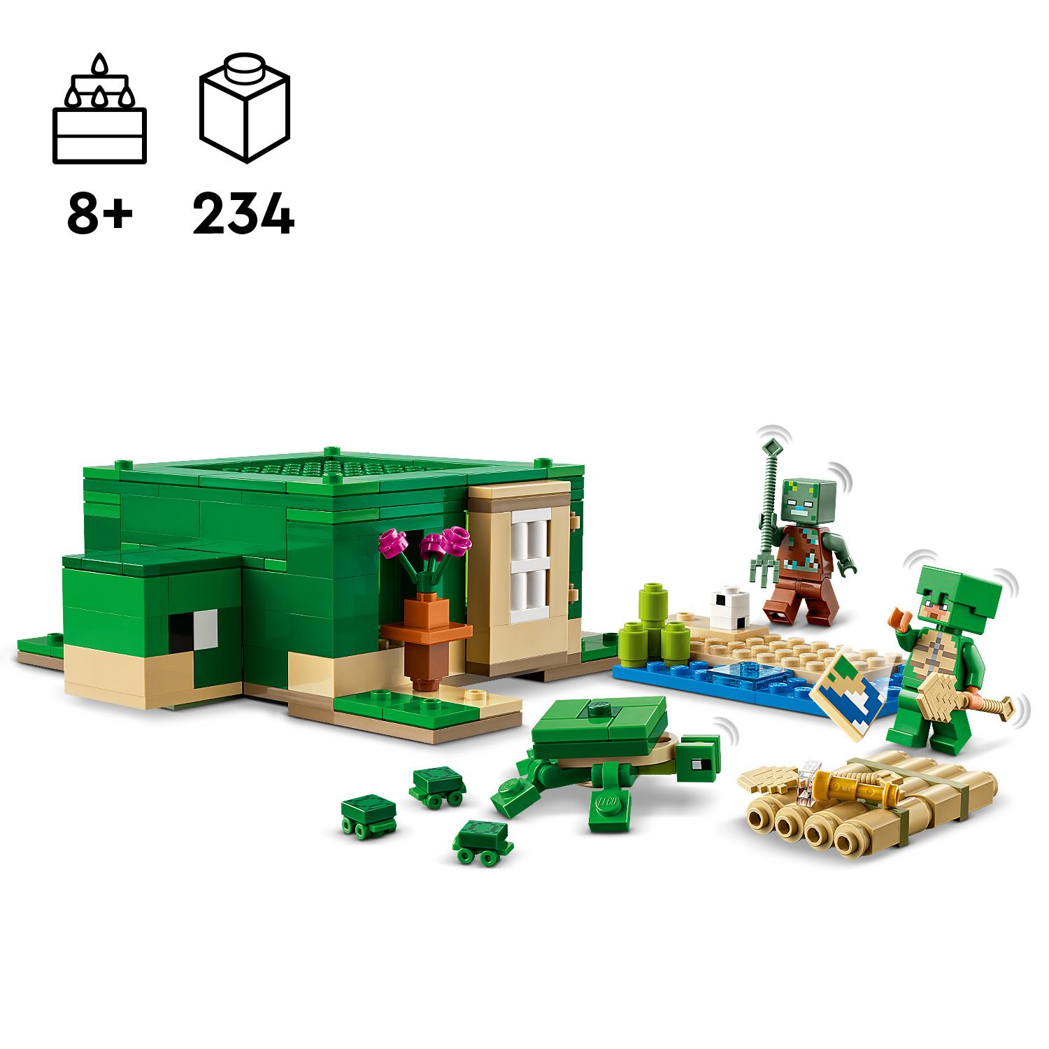 LEGO Minecraft 21254 The Turtle Beach House Building Set Toys
